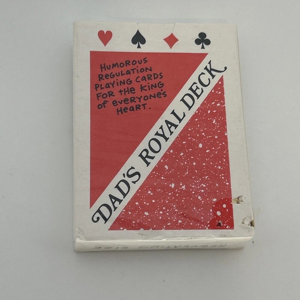 Dad's Royal Deck Humorous Regulation Playing Cards New‎ In Package Vintage